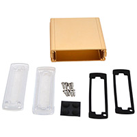 Bud Industries - EXN-23354-GDP - BOX ALUM CLR/GLD 4.69"L X 4.48"W