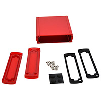 Bud Industries - EXN-23354-RDP - BOX ALUM IR RED/RED 4.7"LX4.48"W