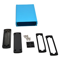 Bud Industries - EXN-23355-BL - BOX ALUM BLK/BLU 6.65"L X 4.48"W