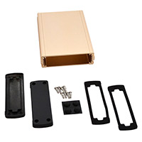 Bud Industries - EXN-23355-GD - BOX ALUM BLK/GLD 6.65"L X 4.48"W