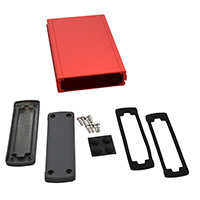 Bud Industries - EXN-23355-RD - BOX ALUM BLK/RED 6.65"L X 4.48"W