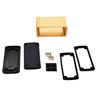 Bud Industries - EXN-23356-GD - BOX ALUM BLK/GLD 2.72"L X 4.53"W