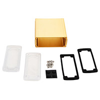 Bud Industries - EXN-23357-GDP - BOX ALUM CLR/GLD 4.69"L X 4.53"W