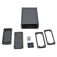 Bud Industries - EXN-23358-BKP - BOX ALUM BLACK 6.65"L X 4.53"W