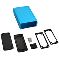 Bud Industries - EXN-23358-BL - BOX ALUM BLK/BLU 6.65"L X 4.53"W