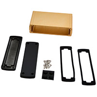 Bud Industries - EXN-23359-GD - BOX ALUM BLK/GLD 3.5"L X 5.77"W