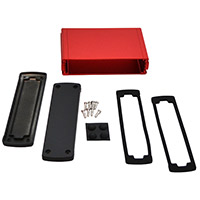 Bud Industries - EXN-23359-RD - BOX ALUM BLK/RED 3.5"L X 5.77"W