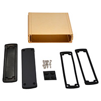 Bud Industries - EXN-23360-GD - BOX ALUM BLK/GLD 5.08"L X 5.77"W