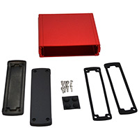 Bud Industries - EXN-23360-RD - BOX ALUM BLK/RED 5.08"L X 5.77"W