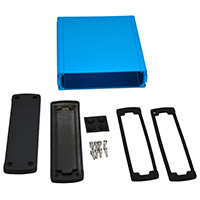 Bud Industries - EXN-23361-BL - BOX ALUM BLK/BLU 6.65"L X 5.77"W