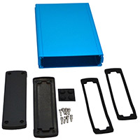 Bud Industries - EXN-23362-BL - BOX ALUM BLK/BLU 8.23"L X 5.77"W