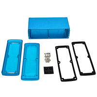 Bud Industries - EXN-23363-BLP - BOX ALUM BLU/TRN BLU 3.5"L X 7"W