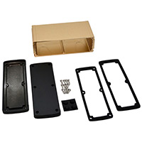 Bud Industries - EXN-23363-GD - BOX ALUM BLK/GLD 3.5"L X 7"W