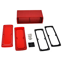 Bud Industries - EXN-23363-RDP - BOX ALUM IR RED/RED 3.5"L X 7"W