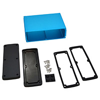 Bud Industries - EXN-23364-BL - BOX ALUM BLK/BLU 5.08"L X 7"W