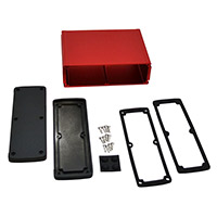 Bud Industries - EXN-23364-RD - BOX ALUM BLK/RED 5.08"L X 7"W