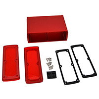 Bud Industries - EXN-23364-RDP - BOX ALUM IR RED/RED 5.08"L X 7"W