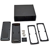 Bud Industries - EXN-23365-BKP - BOX ALUM BLACK 6.65"L X 7"W