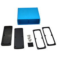 Bud Industries - EXN-23365-BL - BOX ALUM BLK/BLU 6.65"L X 7"W