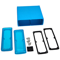 Bud Industries - EXN-23365-BLP - BOX ALUM BLU/TRN BLU 6.65"LX7"W