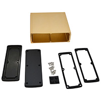 Bud Industries - EXN-23365-GD - BOX ALUM BLK/GLD 6.65"L X 7"W