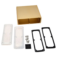 Bud Industries - EXN-23365-GDP - BOX ALUM CLR/GLD 6.65"L X 7"W