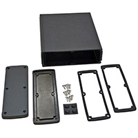 Bud Industries - EXN-23366-BK - BOX ALUM BLACK 8.23"L X 7"W