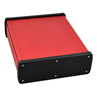 Bud Industries - EXN-23366-RD - BOX ALUM BLK/RED 8.23"L X 7"W