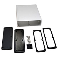 Bud Industries - EXN-23366-SV - BOX ALUM BLK/SLV 8.23"L X 7"W