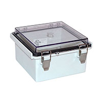 Bud Industries - PTQ-11046-C - BOX PLSTC GRAY/CLR 6.18"LX5.91"W