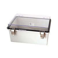 Bud Industries - PTQ-11057-C - BOX PLSTC GRY/CLR 11.35" X 7.48"