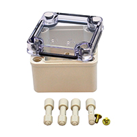 Bud Industries - PTS-25302-C - BOX PLASTIC GRY/CLR 3.2"LX3.15"W