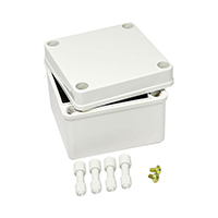 Bud Industries - PTS-25304 - BOX PLASTIC GRAY 3.94"L X 3.94"W