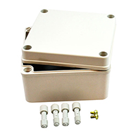 Bud Industries - PTS-25310 - BOX PLASTIC GRAY 4.92"L X 4.92"W