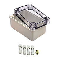 Bud Industries - PTS-25312-C - BOX PLASTIC GRY/CLR 5.1"LX3.15"W