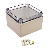 Bud Industries - PTS-25315-C - BOX PLASTIC GRY/CLR 5.9"LX5.91"W