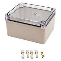 Bud Industries - PTS-25319-C - BOX PLASTIC GRY/CLR 6.8"LX5.63"W