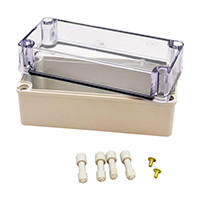 Bud Industries - PTS-25323-C - BOX PLASTIC GRY/CLR 7.09"LX3.2"W