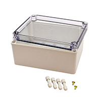 Bud Industries - PTS-25328-C - BOX PLASTIC GRY/CLR 7.87"LX5.9"W