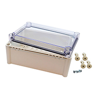 Bud Industries - PTS-25340-C - BOX PLASTIC GRY/CLR 11"LX7.48"W