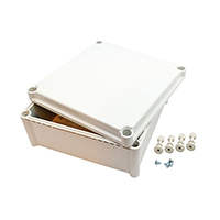 Bud Industries - PTS-25342 - BOX PLASTIC GRAY 11"L X 11"W