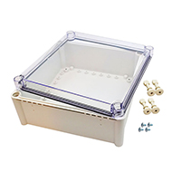 Bud Industries - PTS-25342-C - BOX PLASTIC GRY/CLR 11"L X 11"W