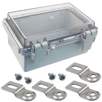 Bud Industries - NBF-32204 - BOX ABS/PC GRAY/CLR 5.9"LX3.93"W