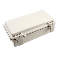 Bud Industries - NBF-32206 - BOX ABS/PC GRY/CLR 7.87"LX3.93"W