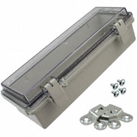 Bud Industries - NBF-32208 - BOX ABS/PC GRY/CL 10.63" X 3.93"