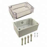 Bud Industries - PIP-11763-C - BOX PLSTC GRAY/CLR 5.12"LX3.15"W