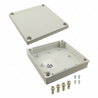 Bud Industries - PIP-11766 - BOX PLASTIC GRAY 5.12"L X 5.12"W