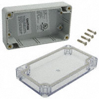 Bud Industries - PN-1321-C - BOX PLSTC GRAY/CLR 4.53"LX2.56"W