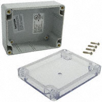 Bud Industries - PN-1323-C - BOX PLSTC GRAY/CLR 4.53"LX3.54"W