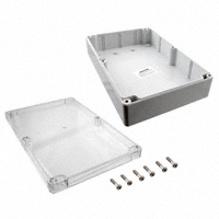 Bud Industries - PN-1325-C - BOX PLSTC GRAY/CLR 8.74"LX5.74"W